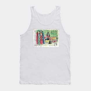 Vintage 1987 Belgium Stamp Tank Top